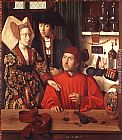 Petrus Christus Famous Paintings - St Eligius in His Workshop